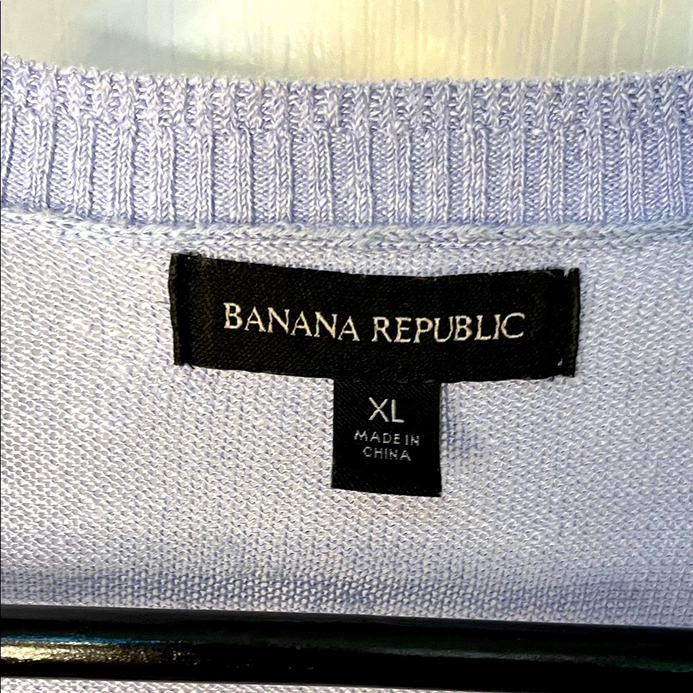 Banana Republic Fern Linen Blend Short Sleeve Sweater - Picture 3 of 7